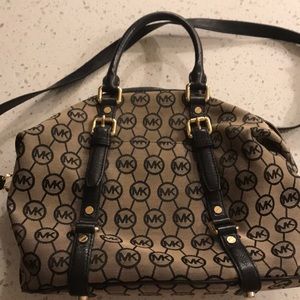 Michael Kors Black Logo Canvas Bag